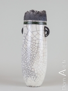 Lenora_LE_BERRE - Vase raku blanc - hauteur 45 cm