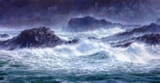 Eléonore BERNAIR - Seascape 30-2012  Huile sur toile 100x190 cm